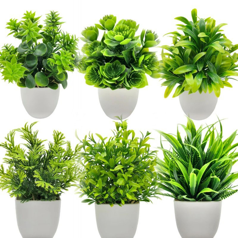 Bonsai Garden Accessories - 인공 분재 녹색 가짜 식물 화분