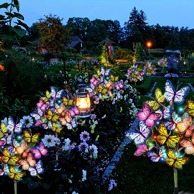 Bonsai Garden Ornaments - 태양 LED 나비 정원 조명 마당