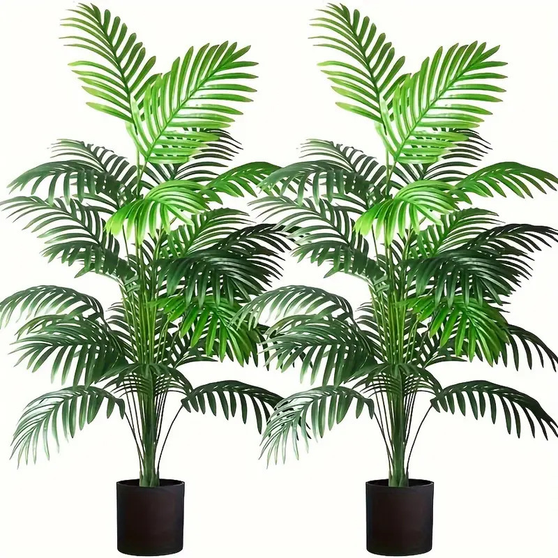Bonsai Garden Accessories - 24잎 아레카야자 인조 식물 나무 화분