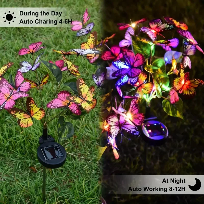 태양 LED 나비 정원 조명 마당 파티오 축제 크리스마 - Bonsai Garden Ornaments 리뷰 및 가격