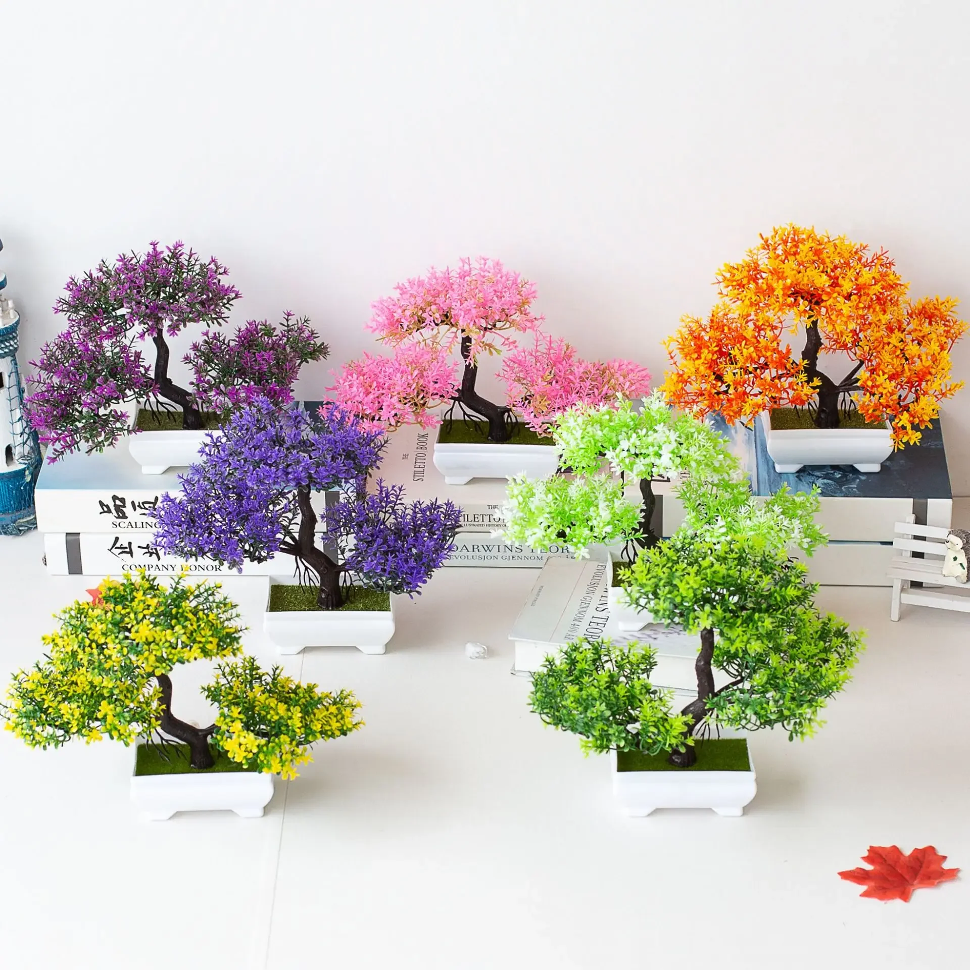 인공 식물 분재 플라스틱 작은 나무 냄비 가짜 식물 꽃 - Bonsai Garden Sushi 리뷰 및 가격