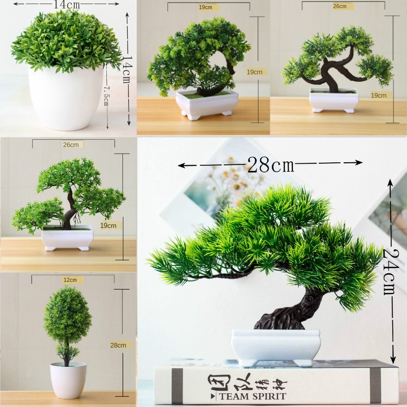 새로운 녹색 인공 식물 분재 작은 나무 잔디 꽃 화분  - Bonsai Garden Sushi 리뷰 및 가격